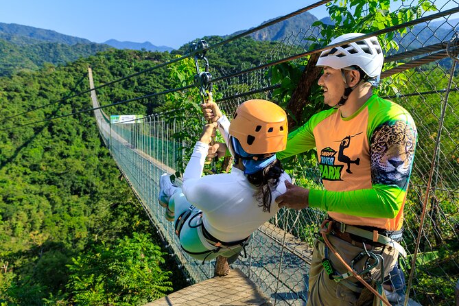 Full Zip Line Tour + Mules + Jorullo Bridge - Finishing with welcome drinks and tequila