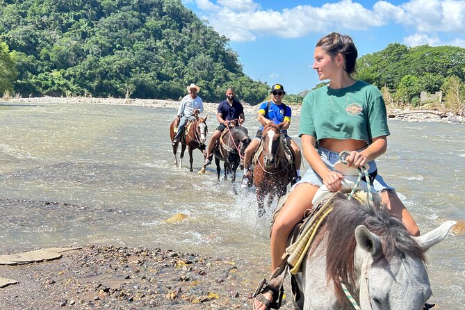 Horseback Riding & Swim: Tequila Tasting, BBQ & Margaritas - A horse ride with a changeable river route
