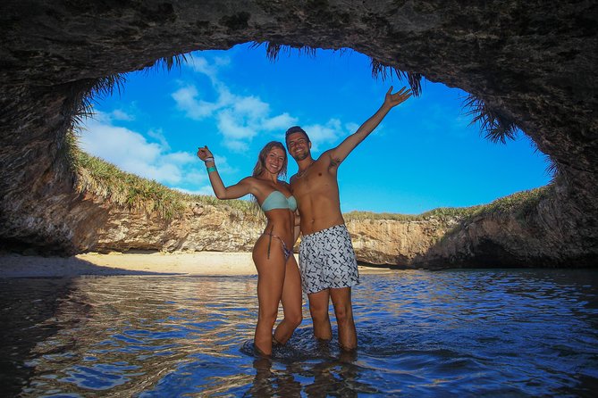 Marietas Hidden beach trip from Puerto Vallarta - Swimming through the cave to Hidden Beach