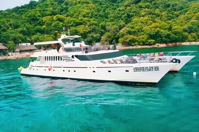 Mega Yacht ALL INCLUSIVE Yelapa Waterfall & Snorkeling Adventure - A lively catamaran ride across Banderas Bay