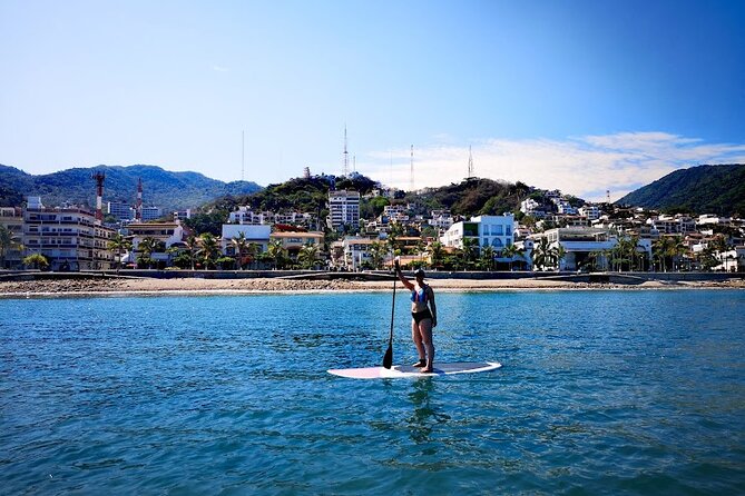 Stand Up Paddle Boarding Adventure in Puerto Vallarta - Learning to stand and paddle on stable boards