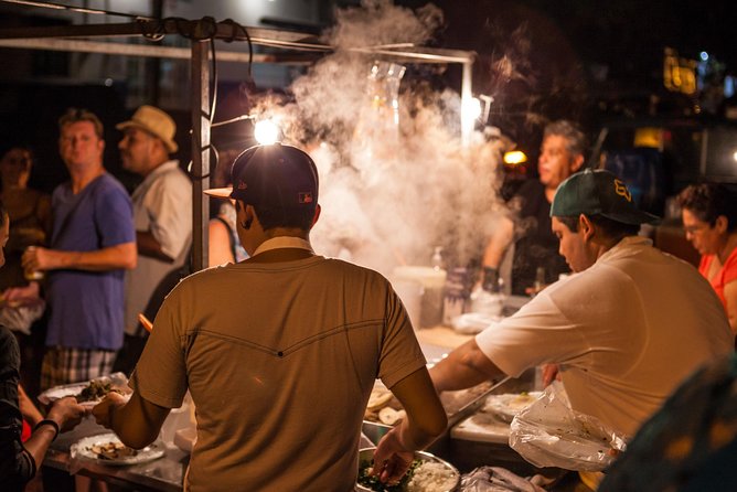 Taco Adventure Evening Food Tour with Vallarta Food Tours - Stop one: fish tacos at Mariscos el Guero