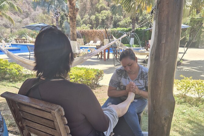 Volcanic Hot Springs, Foot Massage, Tequila & Mex BBQ - A 15-minute foot massage by the pool
