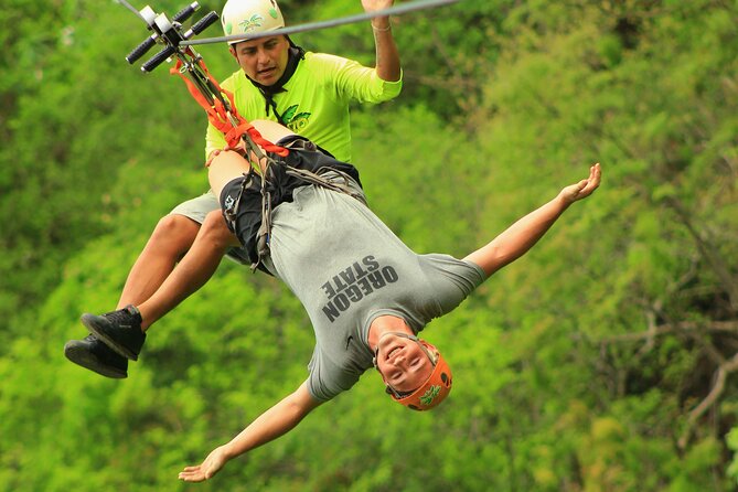 Zip Line for Cruise Ship Passengers, Puerto Vallarta Jungle Adventure - What the guides do for first-timers